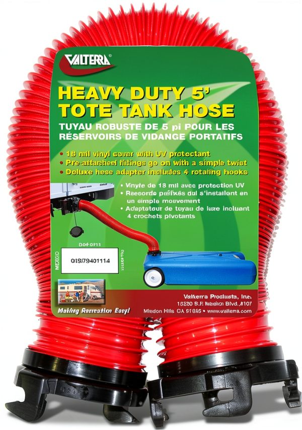 RV Sewer Hose Valterra Vinyl 5ft Red Hose-1