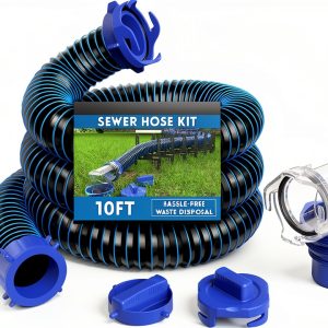 RV Sewer Hose DUMPMAN TPE 10ft Flexible Drain-0