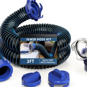 DUMPMAN RV Sewer Hose 3FT Blue PVC TPE-0