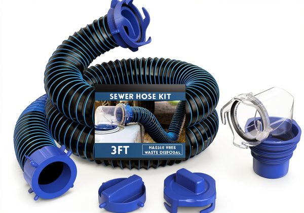 DUMPMAN RV Sewer Hose 3FT Blue PVC TPE-0