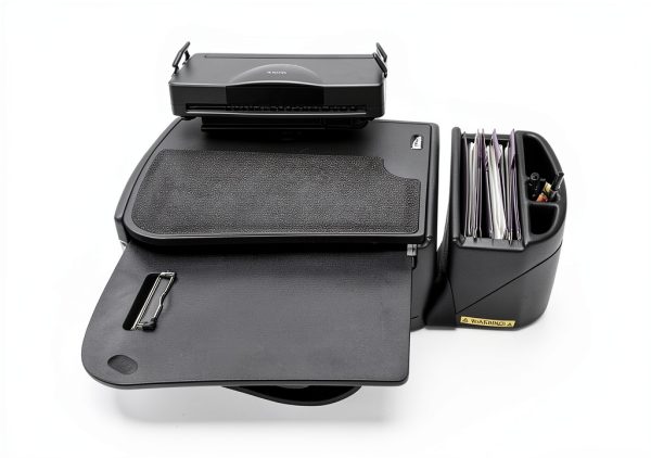 Car Desk AutoExec GripMaster Black with Built‑In Printer Stand-1