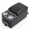 AceRide Car Center Console Organizer Black PU Leather Storage Box-0
