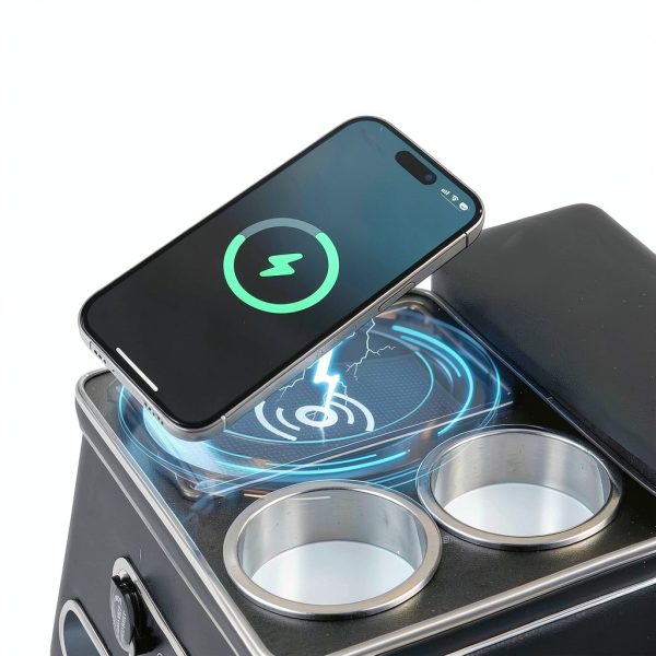 Console Organizer QBselecar with Fast Wireless Charging AB-1065D-QB-4