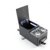 AceRide Car Center Console Organizer Black PU Leather Storage Box-7