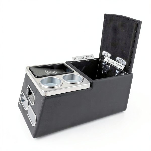 Console Organizer QBselecar with Fast Wireless Charging AB-1065D-QB-1