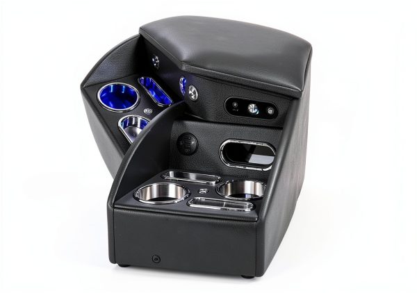 Car Rear Seat Armrest GearUp Universal Bench Console with Cup Holder-0