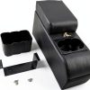 LOOYE Jeep CJ5 CJ7 Seat Console Black with Storage and Cup Holders-0