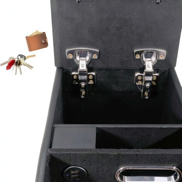 Car Rear Seat Armrest GearUp Universal Bench Console with Cup Holder-4