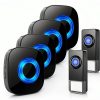 Wireless Doorbell PHYSEN Home Kit 58 Melodies 1300ft Waterproof Black-0