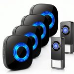 Wireless Doorbell PHYSEN Home Kit 58 Melodies 1300ft Waterproof Black-0