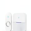AIDA Lighted Wireless Doorbell for Home, Waterproof Battery Doorbell Wireless 1,000ft Range, 5 Volume Levels with 58 Doorbell Chimes & LED Flash (White, Doorbell with 2 Buttons & 1 Receiver)-2