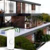 AIDA Lighted Wireless Doorbell for Home, Waterproof Battery Doorbell Wireless 1,000ft Range, 5 Volume Levels with 58 Doorbell Chimes & LED Flash (White, Doorbell with 2 Buttons & 1 Receiver)-1
