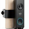 Anti-Theft Door Mount for Eufy E340 Black Adjustable No-Drill Bracket-0