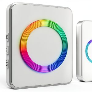 TECKNET Wireless Doorbell, Door Bell 0-120dB, 1300 ft Wireless Range, IP65 Waterproof Classroom Doorbells, 60 Chimes & 5 Volume Levels, RGB Light for Home Kid Room Office Hearing Impaired-0