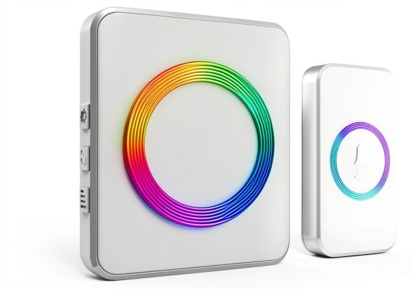 TECKNET Wireless Doorbell, Door Bell 0-120dB, 1300 ft Wireless Range, IP65 Waterproof Classroom Doorbells, 60 Chimes & 5 Volume Levels, RGB Light for Home Kid Room Office Hearing Impaired-0