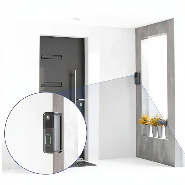 Blink Doorbell Mount, 30–55 Degrees Angle Mount for All-New Blink Video Doorbell, Adjustable Door Bell Kits, Left/Right Universal Installation, Corner Holder with Wide Viewing Angle (Black)-4