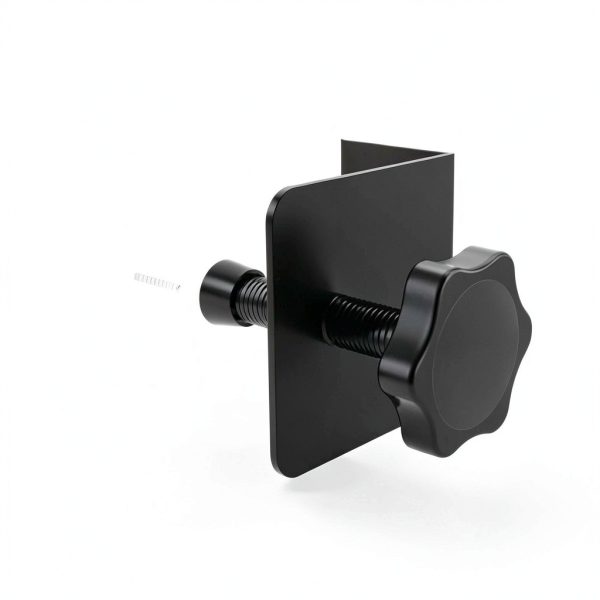 Anti-Theft Door Mount for Eufy E340 Black Adjustable No-Drill Bracket-3