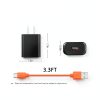 Fast Charger Cable for Ring Video Doorbell 2/3/4, Orange USB Power-4