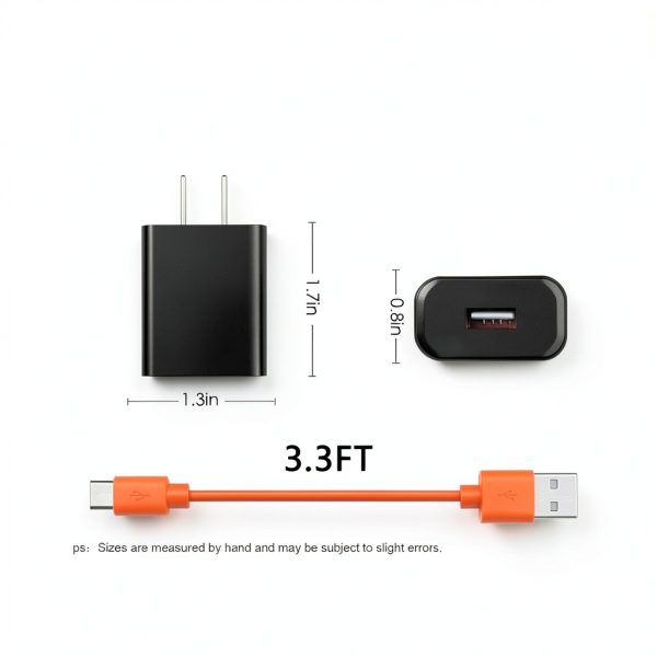 Fast Charger Cable for Ring Video Doorbell 2/3/4, Orange USB Power-4
