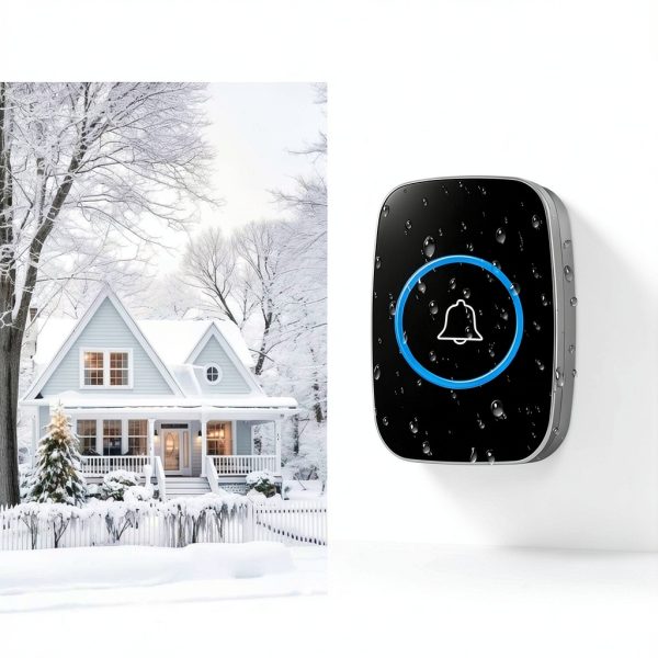Wireless Doorbell Full House Waterproof Kit 1000ft Range 2 Button-3