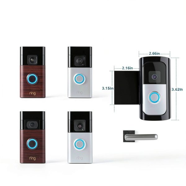 Anti Theft Doorbell Mount Mamerry RDM-01 Black No-Drill Kit-1