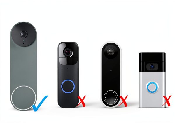 Wasserstein Anti-Theft Mount for Google Nest Doorbell No Drill Black-5
