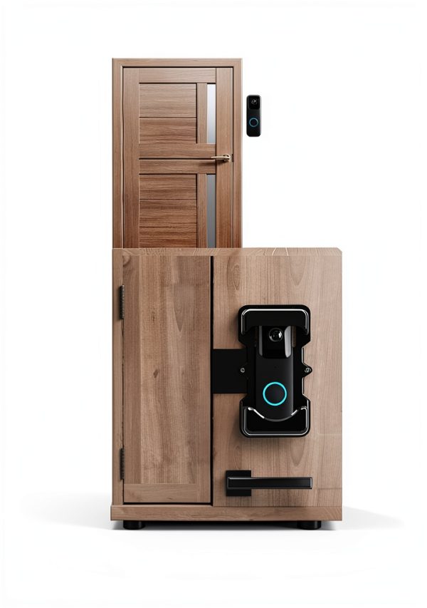 COOLWUFAN Anti-Theft Video Doorbell Mount - Adjustable Height No-Drill-2