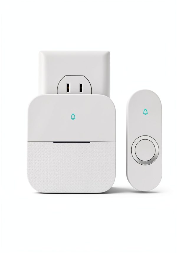 AIDA Lighted Wireless Doorbell for Home, Waterproof Battery Doorbell Wireless 1,000ft Range, 5 Volume Levels with 58 Doorbell Chimes & LED Flash (White, Doorbell with 2 Buttons & 1 Receiver)-5