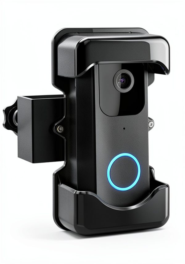 COOLWUFAN Anti-Theft Video Doorbell Mount - Adjustable Height No-Drill-0