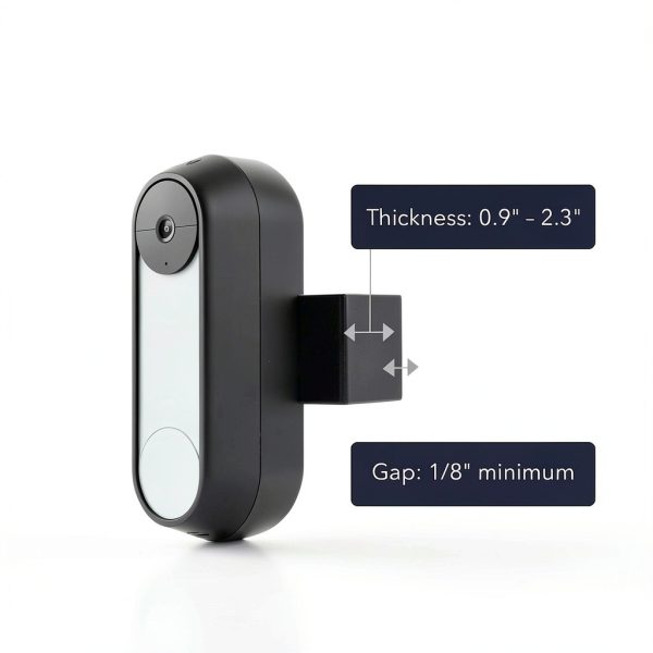 Wasserstein Anti-Theft Mount for Google Nest Doorbell No Drill Black-1